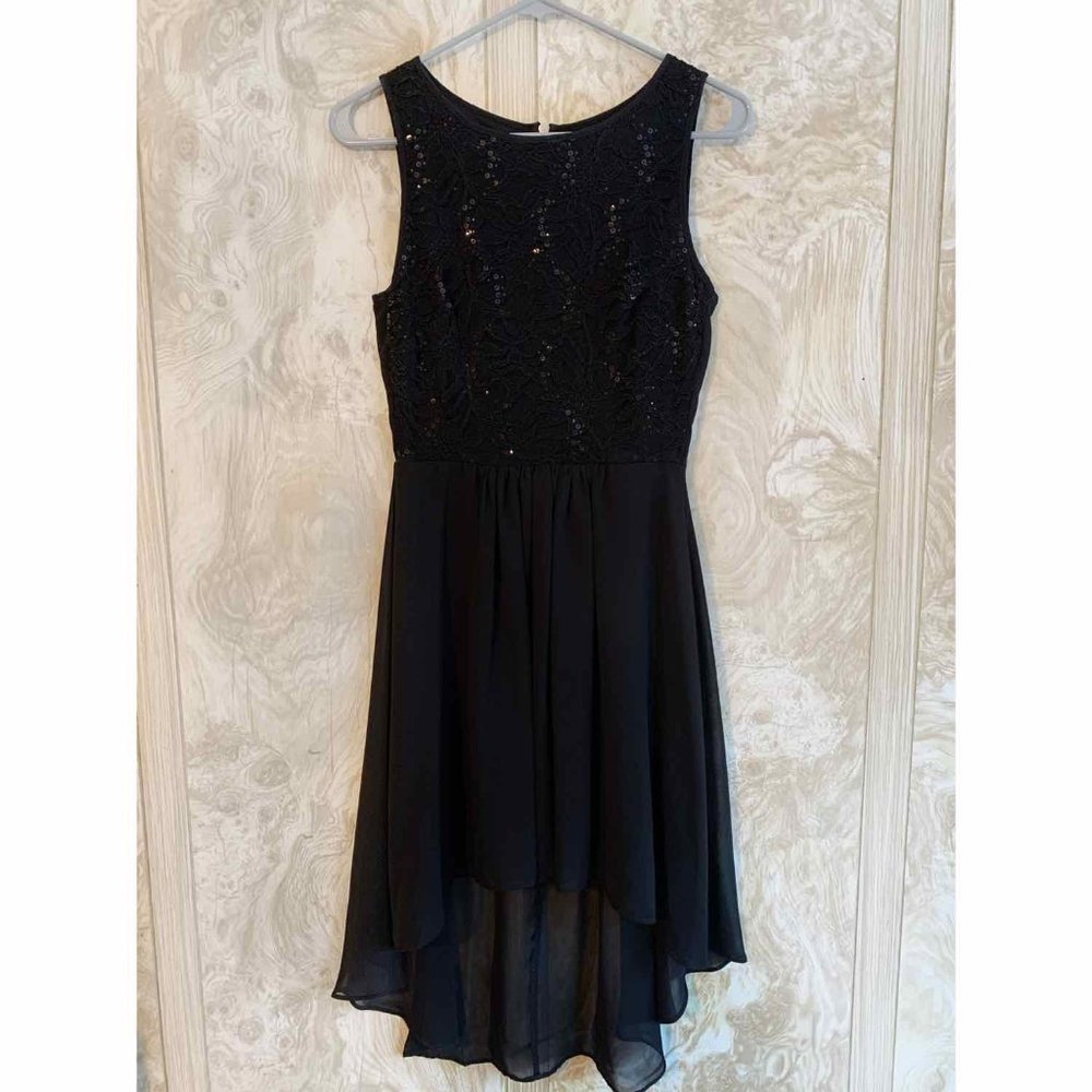Delia's Black Chiffon Hi-Low Dress
